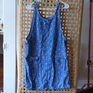 Vintage denim overall dress